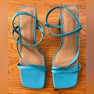 H&M Women's Blue Strappy Heels